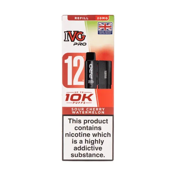 Sour Cherry Watermelon Pro 12 Prefilled Pod + Refill by IVG