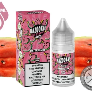 Watermelon BAZOOKA SOUR STRAWS SALT 30ml