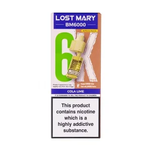 Cola Lime BM6000 Prefilled Pod + Refill by Lost Mary