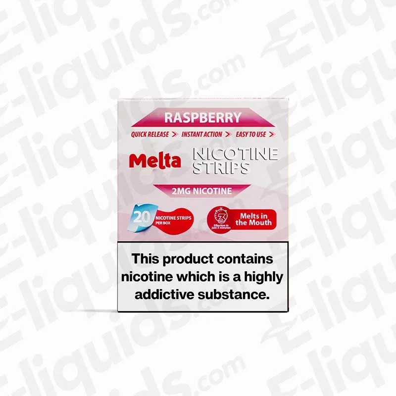 Raspberry MELTA Nicotine Strips