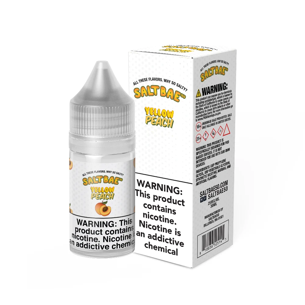 Yellow Peach Salt Bae 50 Salts 30mL