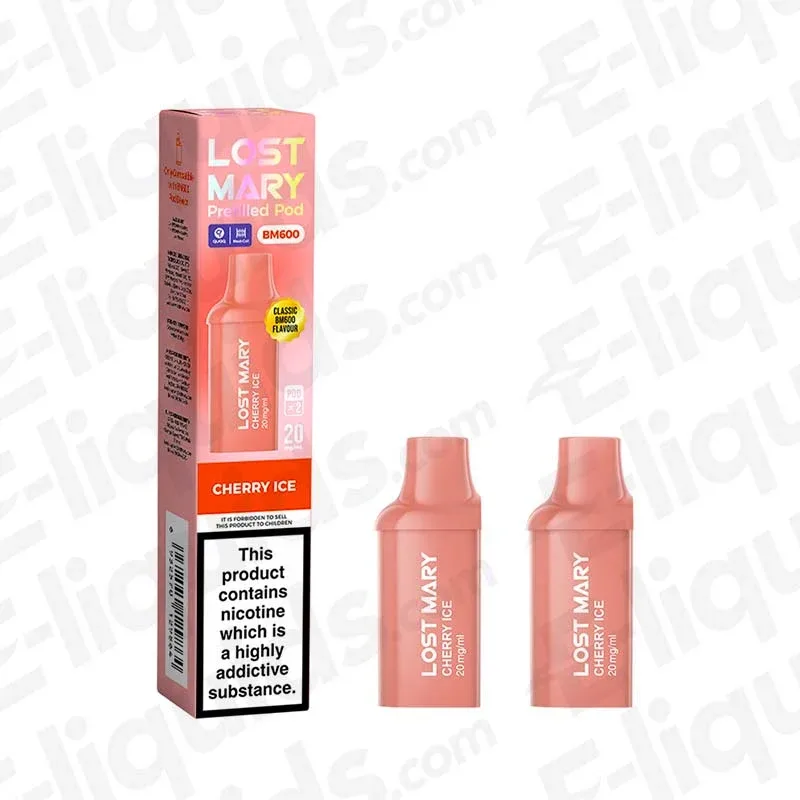 Lost Mary BM600 Cherry Ice Prefilled Pods 2 Pack