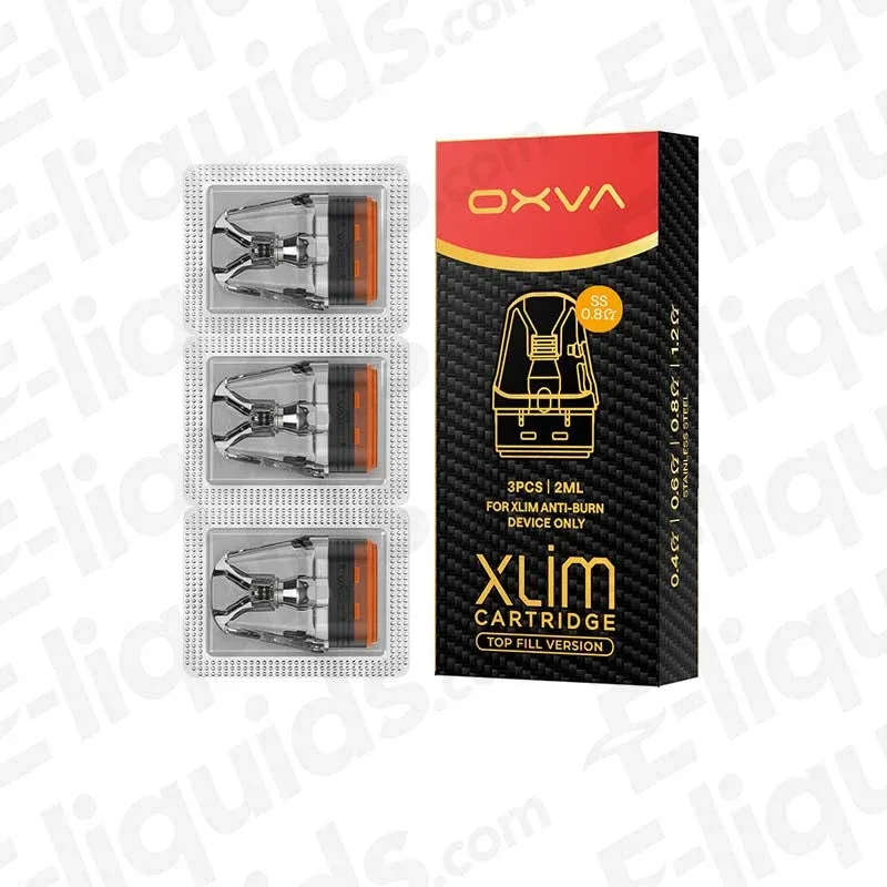 OXVA Xlim Top Fill Stainless Steel 0.8 Ohm Pod (Pack of 3)