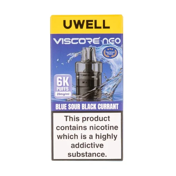 Blue Sour Blackcurrant Viscore Neo 6K Prefilled Pod + Refill by Uwell