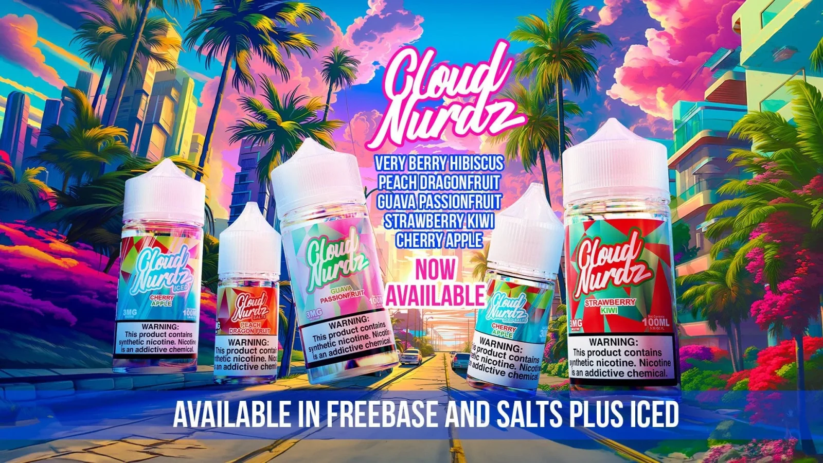 ICED Blue Raspberry Lemon - Cloud Nurdz - 100mL - Image 2