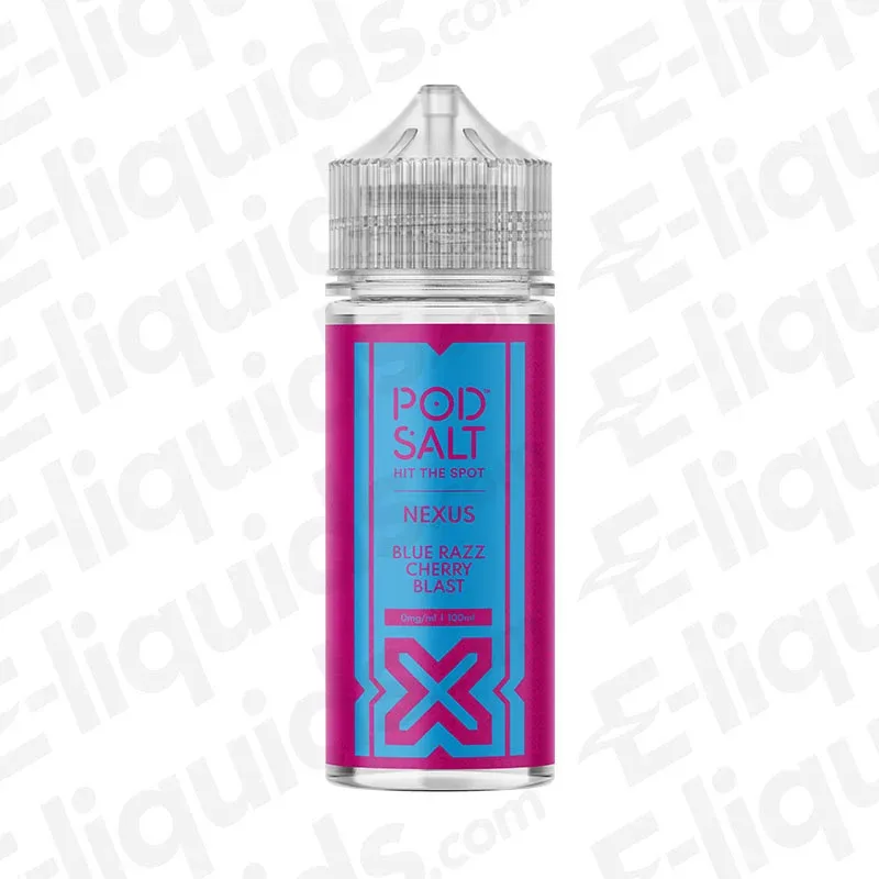 Pod Salt Nexus Blue Razz Cherry Blast 100ml Shortfill Vape Juice