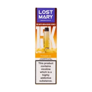 Pineapple Ice Nera 15k Prefilled Pod + Refill by Lost Mary