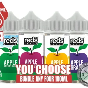 Reds Apple E-Juice By 7 Daze Bundle 9x100ml (900ml)