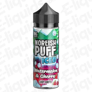Moreish Puff Iced Watermelon & Cherry Candy Drops Iced 100ml Shortfill Vape Juice
