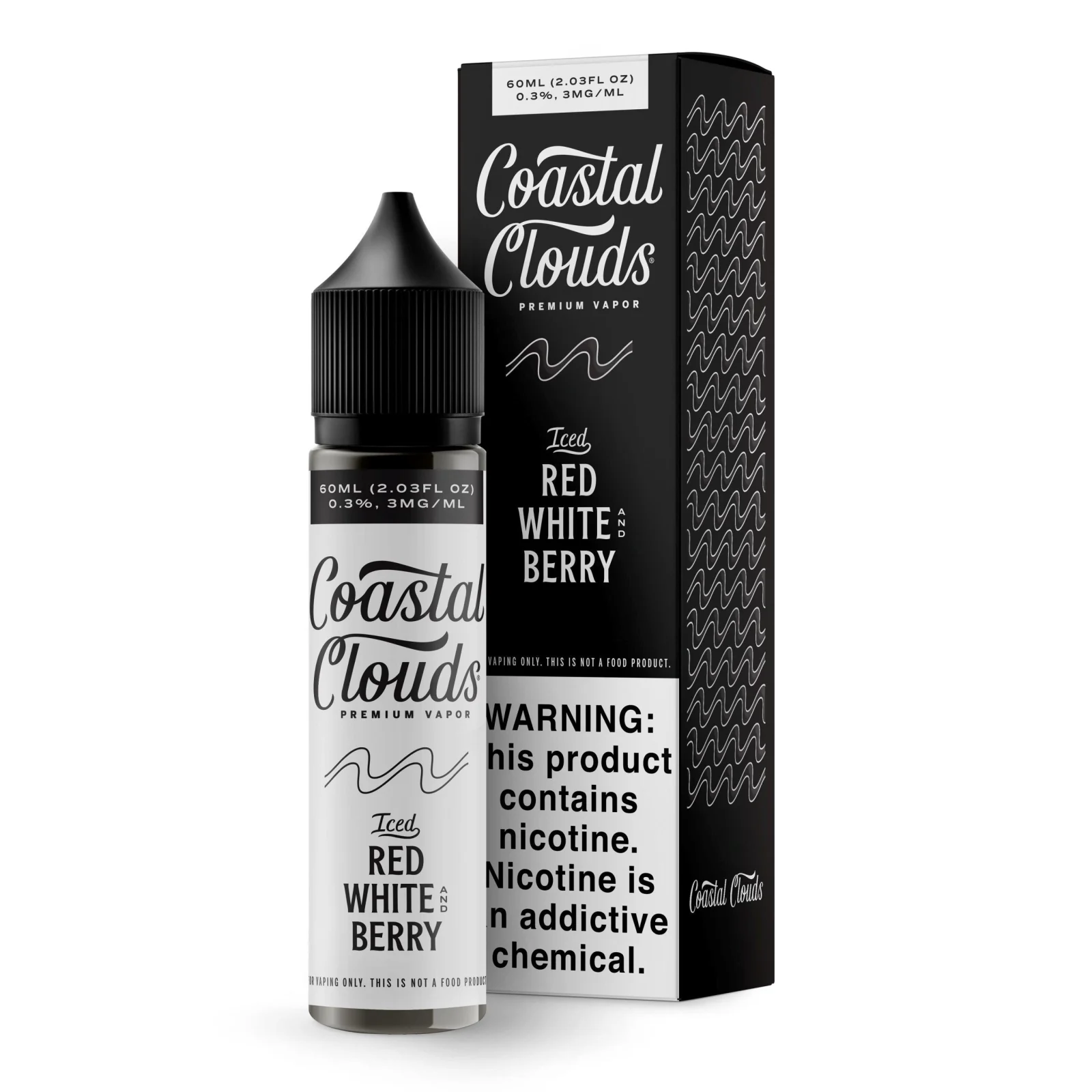 Red White and Berry Iced by Coastal Clouds Series E-Liquid 60mL (Freebase)