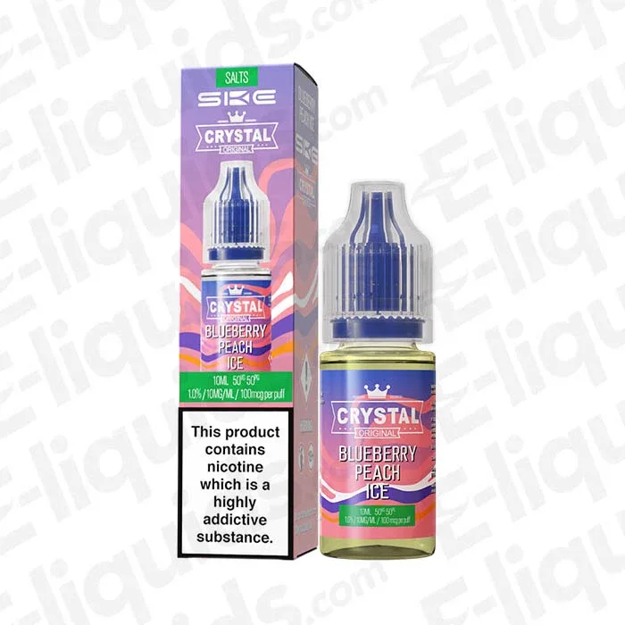 SKE Crystal Blueberry Peach Ice Nic Salt