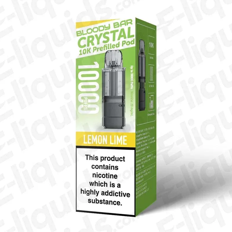 Bloody Bar Crystal 10K Lemon Lime Prefilled Pod