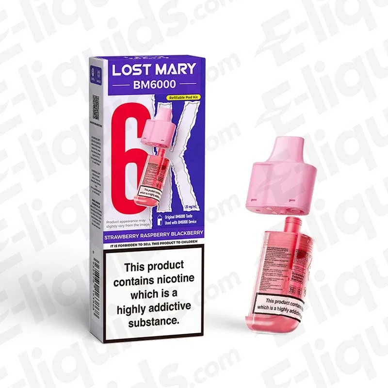 Lost Mary BM6000 Strawberry Raspberry Blackberry Prefilled Pod