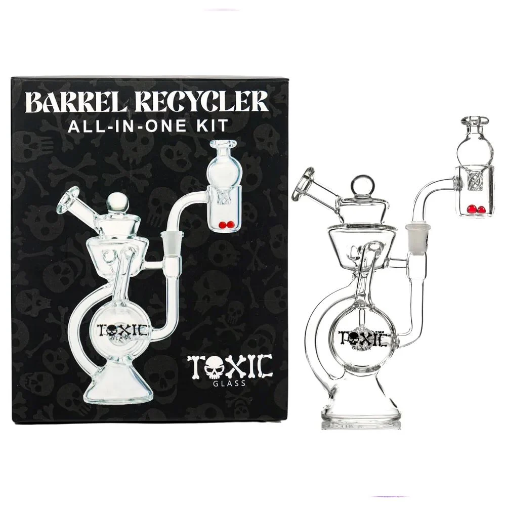 MKGlass TX99 Toxic Barrel Recycler Glass Water Pipe