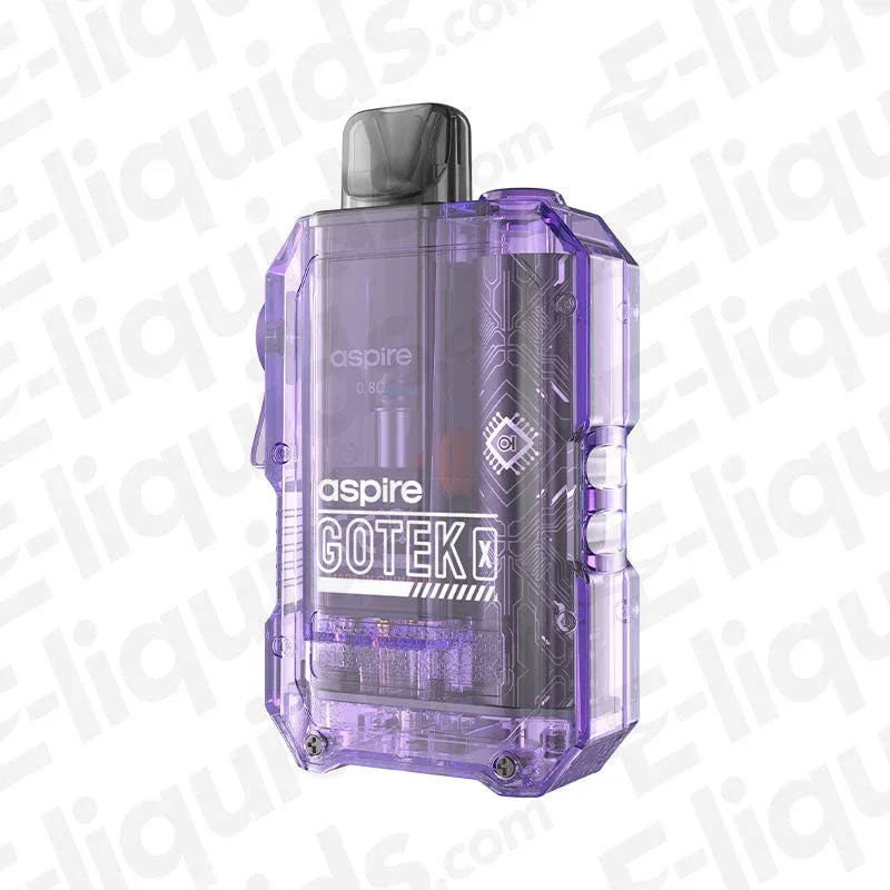 Aspire Gotek X Translucent Violet Pod Kit - Image 2