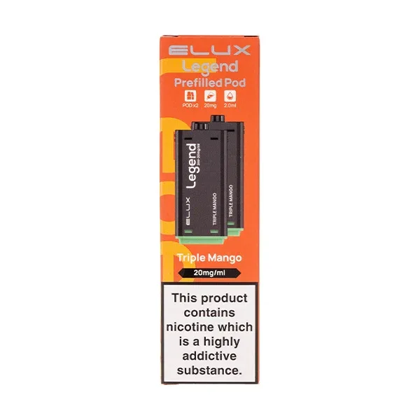 Triple Mango Legend 1500 Prefilled Pods by Elux
