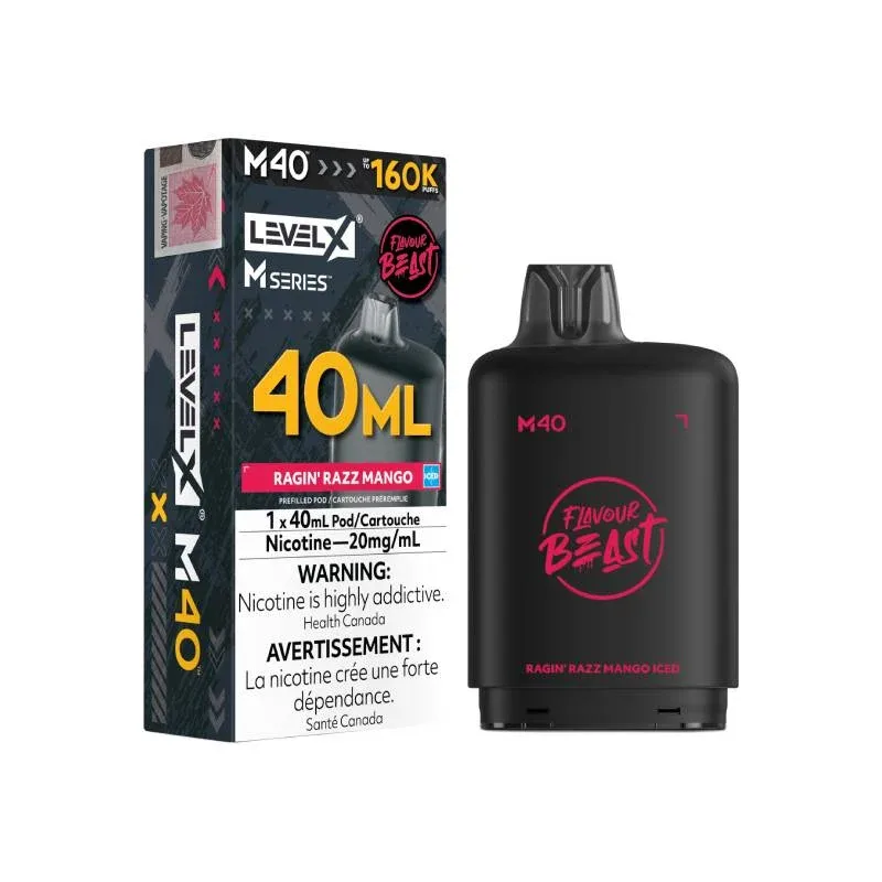 Level X M40 Series - Ragin' Razz Mango Ice 160K Pods