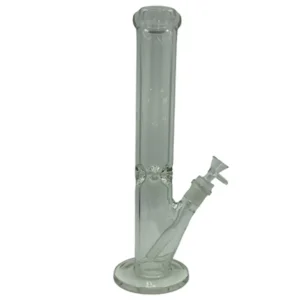 14" Heavy Duty Straight Glass Water Pipe with Ice Catcher