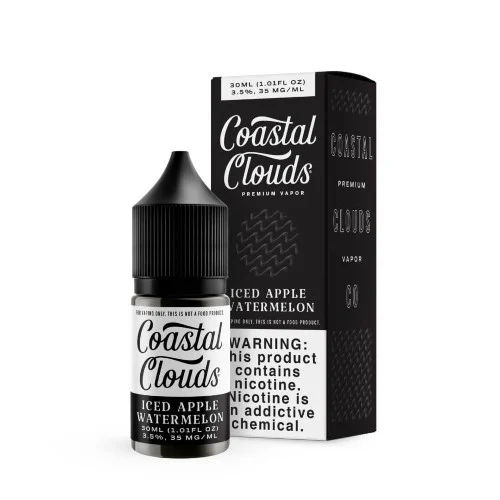 Coastal Clouds Salt E-Liquid - Iced Apple Watermelon - 30ml | Only $14.99