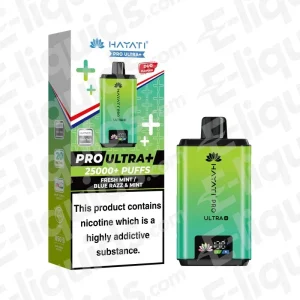 Hayati Pro Ultra+ 25K Fresh Mint - Blue Razz & Mint Prefilled Pod Kit