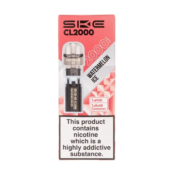 Watermelon Ice CL2000 Prefilled Pod + Refill by SKE