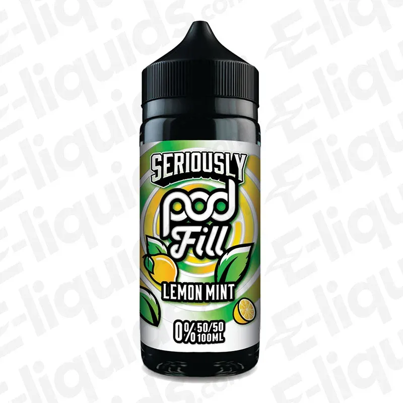 Doozy Vape Co Lemon Mint Seriously Podfill 100ml Shortfill Vape Juice