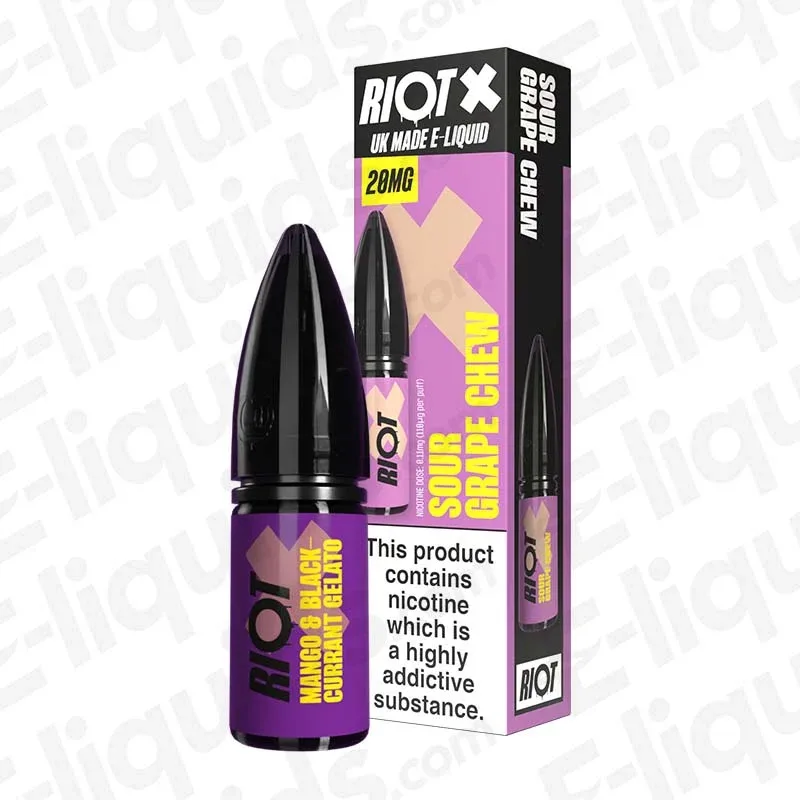 Riot Squad X Sour Grape Chew Nic Salt