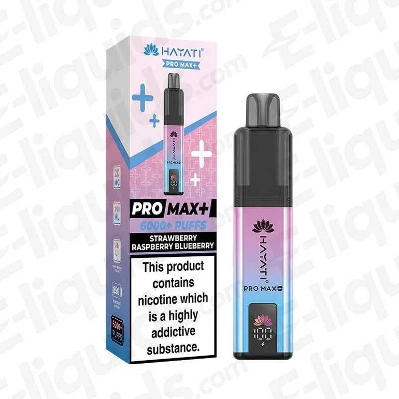 Hayati Pro Max 6K Strawberry Raspberry Blueberry Prefilled Pod Kit
