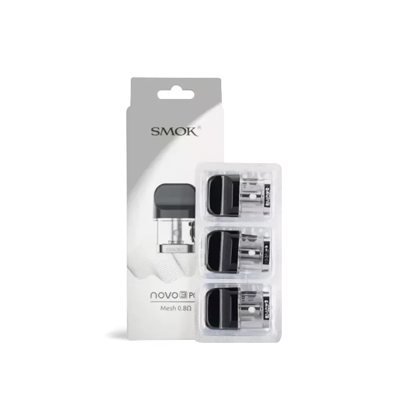Smok Novo 3 Replacements Pods (Mesh 0.8Ω, 2mL, 3-Pack)