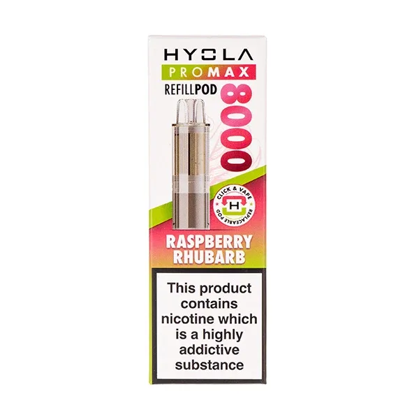 Raspberry Rhubarb Pro Max 8000 Prefilled Pod + Refill by Hyola
