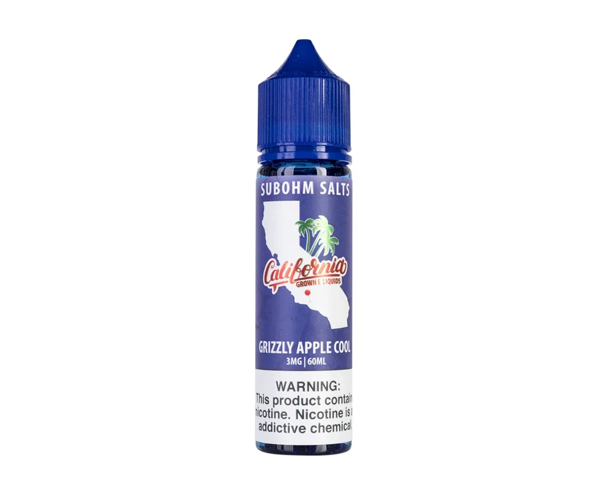 California Grown E-liquids Grizzly Apple COOL