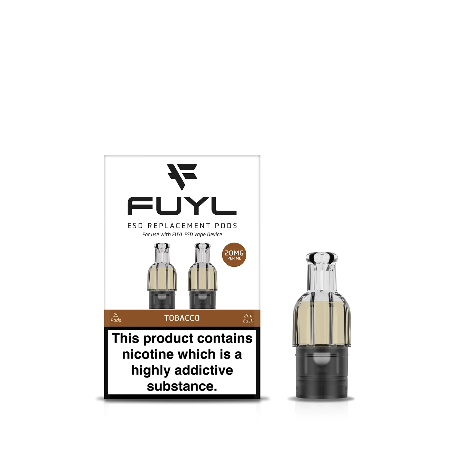 2 Pack - Tobacco FUYL ESD Pods
