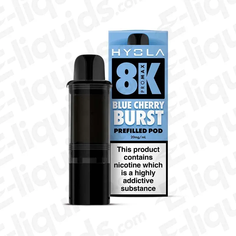 Hyola Pro Max 8000 Blue Cherry Burst Prefilled Pod