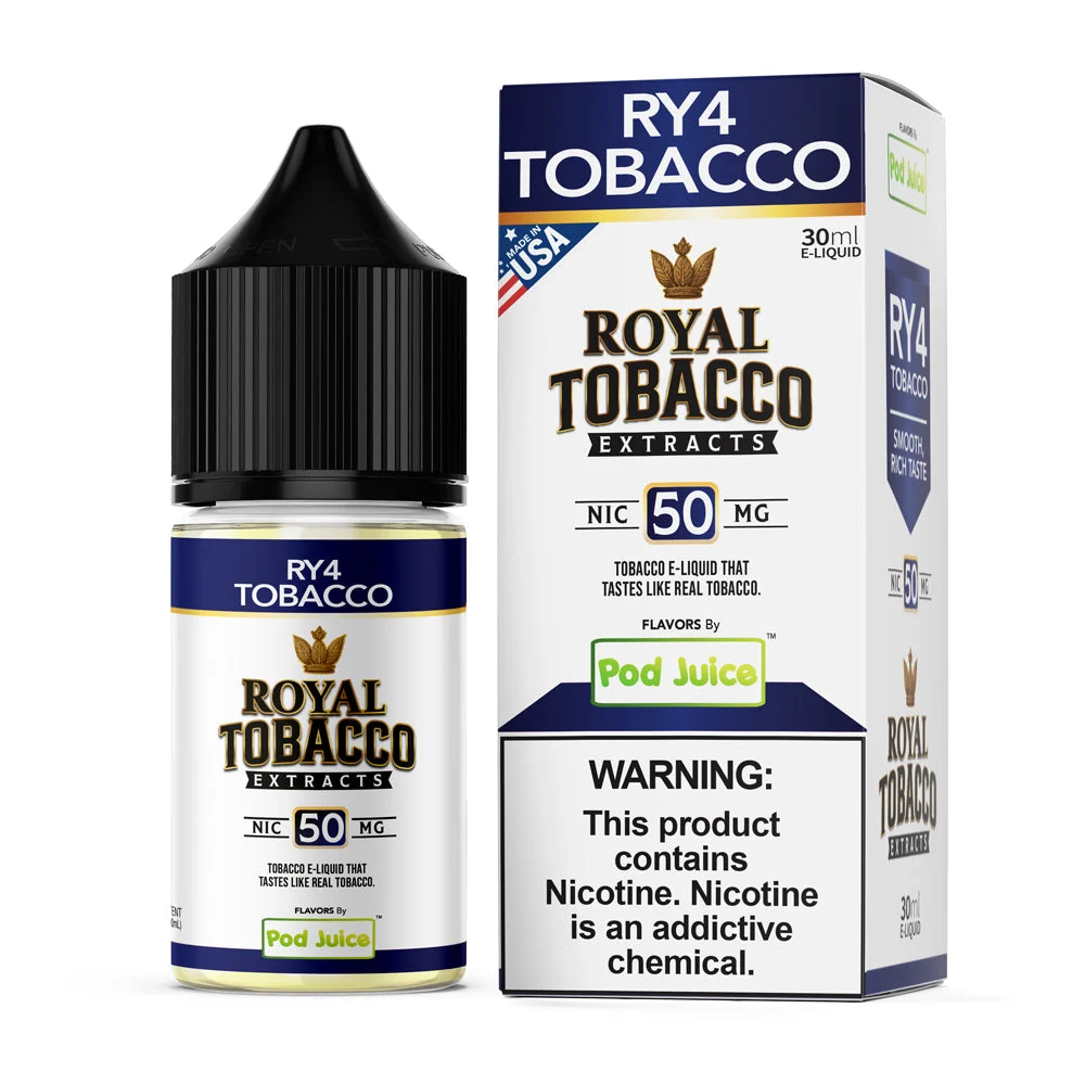 RY4 Tobacco Pod Juice x Royal Tobacco Extracts Salt 30mL