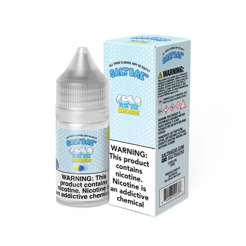 Iced Blue Raz Lemonade Salt Bae 50 Salts 30mL