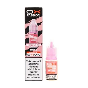 Juicy Peach Nic Salt E-Liquid by Oxva Ox Passion