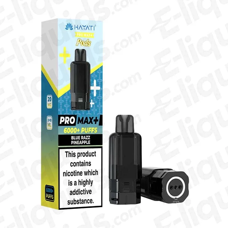 Hayati Pro Max Blue Razz Pineapple Prefilled Pod