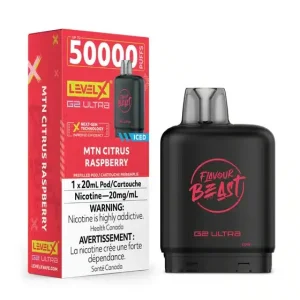 Level X Flavour Beast G2 Ultra MTN Citrus Raspberry Iced (6/box)