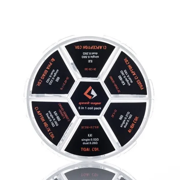 Geekvape 6-in-1 Prebuilt Coil Pack