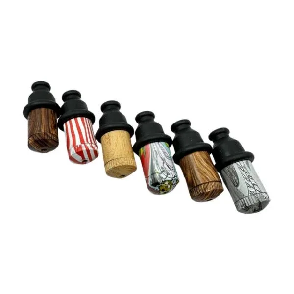 Metal Pipe - Nipple Metal Bullet One Hitter Pipes (Assorted Designs) - Image 2