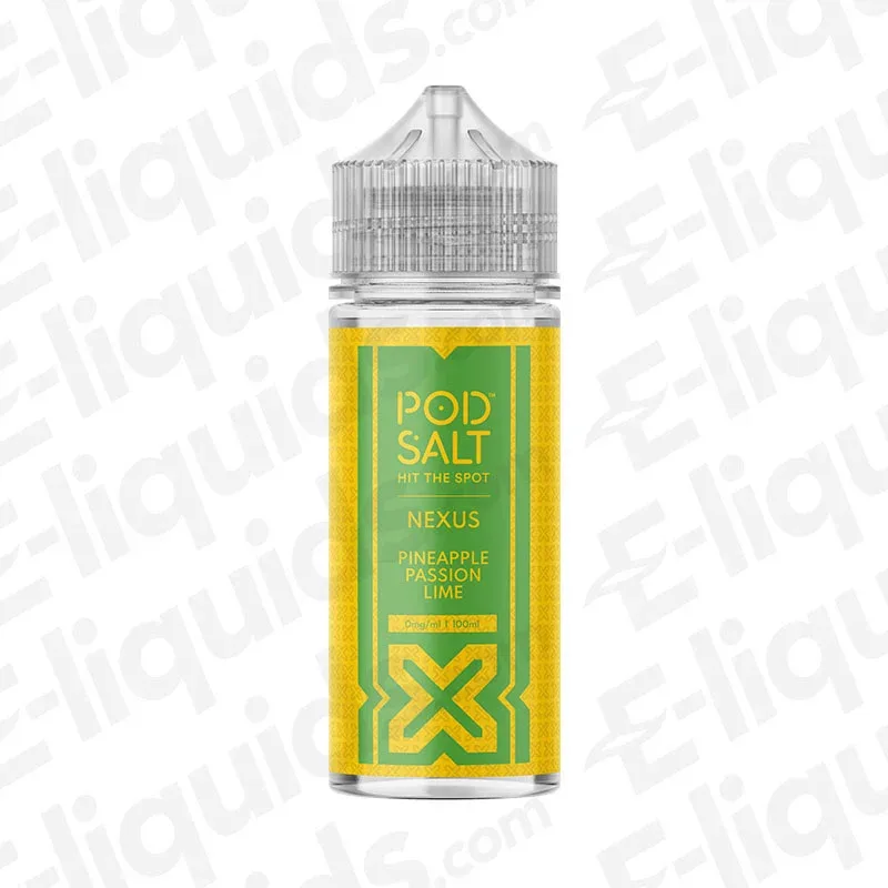 Pod Salt Nexus Pineapple Passion Lime 100ml Shortfill Vape Juice