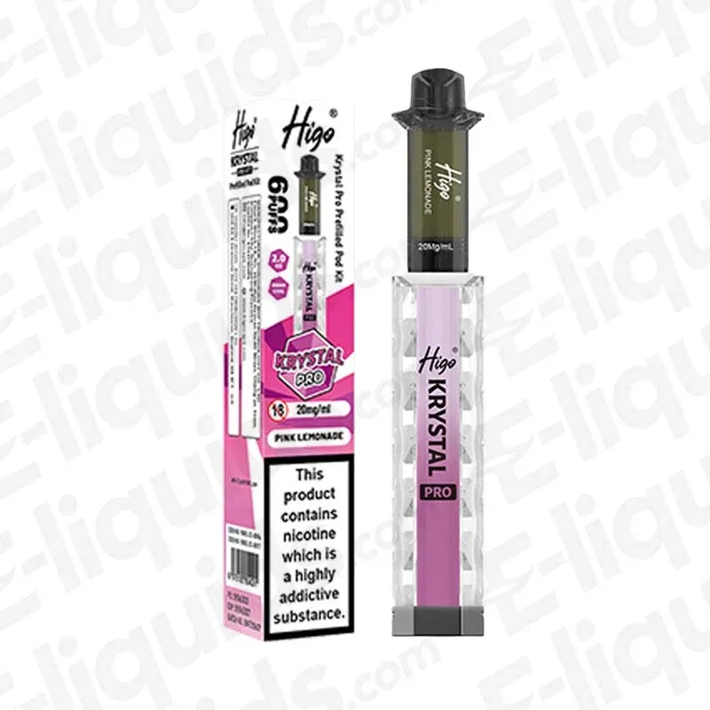 Higo Krystal Pro 600 Pink Lemonade Prefilled Pod Kit
