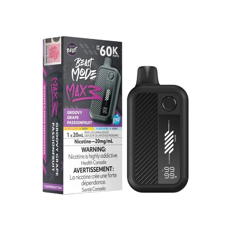 Flavour Beast - Beast Mode Max 3 60k Groovy Grape Passionfruit Iced