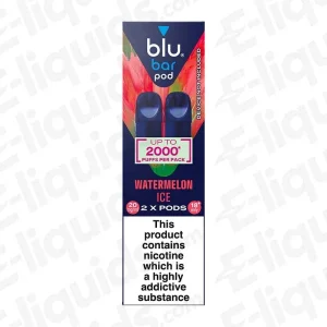 Blu Bar Blu Box Watermelon Ice Prefilled Pods (Pack of 2)