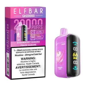 Elf Bar GH20K Disposable Vape Device - Strawberry Banana 20ml