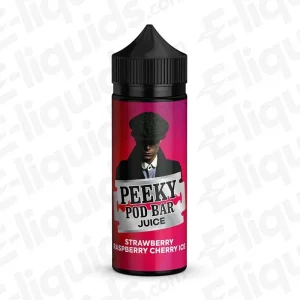 Peeky Pod Bar Strawberry Raspberry Cherry Ice 50/50 100ml Shortfill