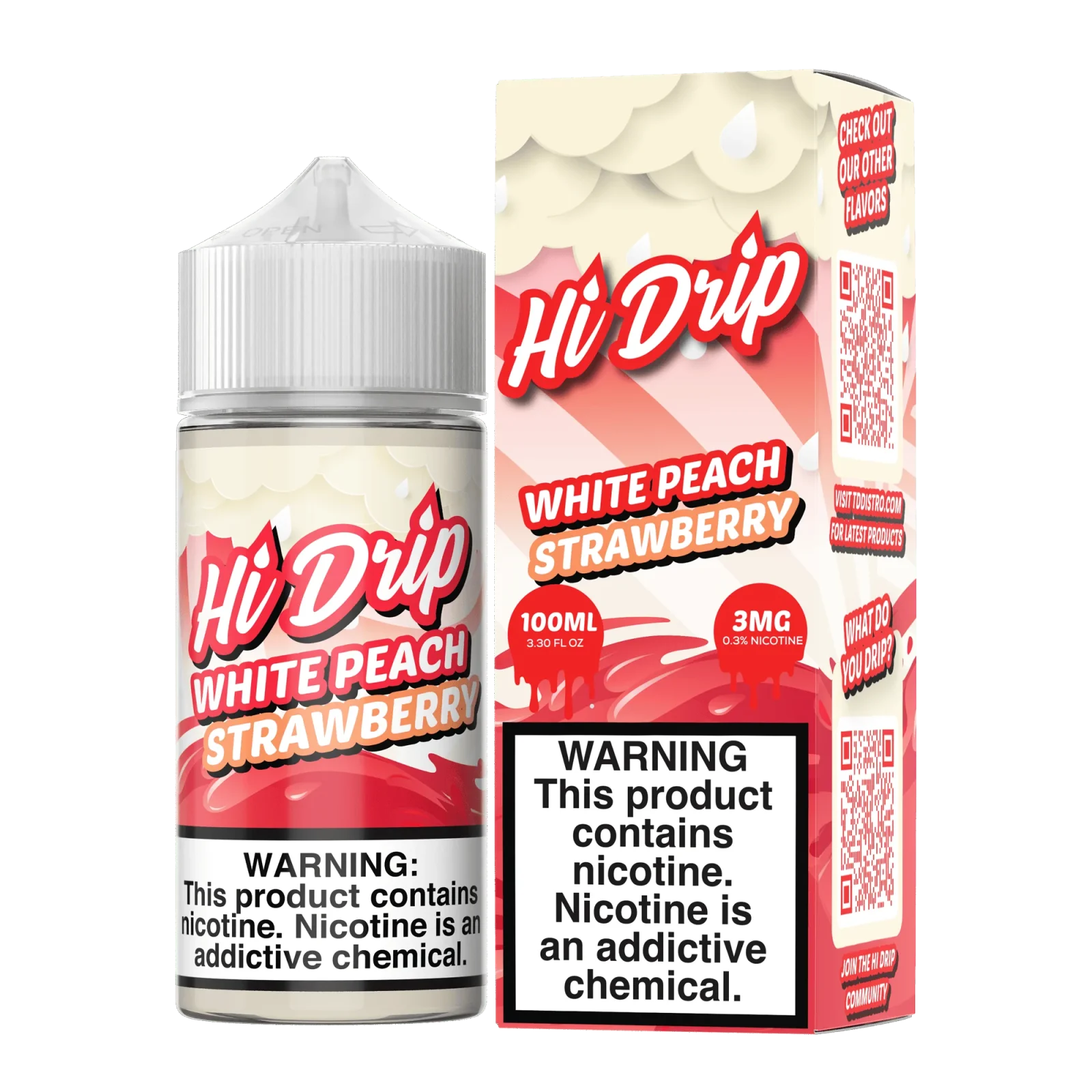 White Peach Strawberry - Hi Drip - 100mL