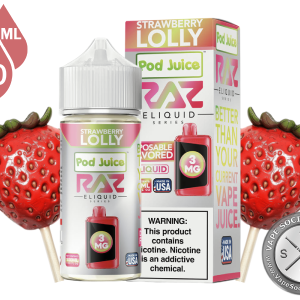 Strawberry Lolly | Pod Juice x RAZ E-Liquid 100ml