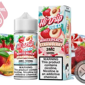 White Peach Strawberry Iced By Hi Drip E-Liquids 100ml