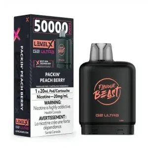 Level X Flavour Beast G2 Ultra Packin’ Peach Berry (6/box)